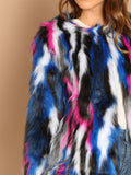 Colorful Faux Fur Coat