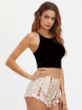 Cutout Crisscross Back Crop Cami Top