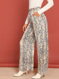 Snake Print Palazzo Leg Pants