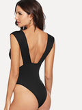 Deep V Neck Bodysuit