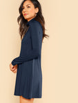 High Neck Flowy Dress