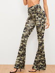 Flare Leg Camo Pants