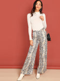 Snake Print Palazzo Leg Pants