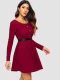 Button Up Fit & Flare Dress