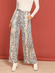 Snake Print Palazzo Leg Pants