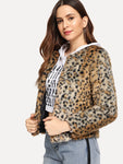 Leopard Open Front Outerwear