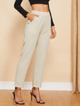 Slant Pocket Wide Waist Pants