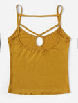 Criss-cross Neck Form Fitting Cami Top