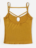 Criss-cross Neck Form Fitting Cami Top