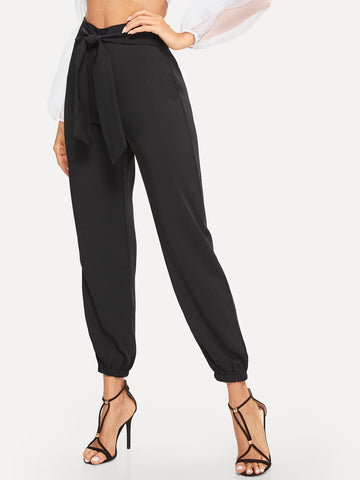 Solid Knot Front Pants