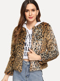 Leopard Open Front Outerwear