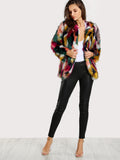 Colorful Faux Fur Coat