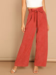 Tie Waist Wide Leg Pants