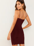 Scallop Edge Cami Bodycon Dress