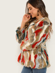 Colorful Faux Fur Coat