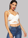 Criss Cross Cut Out Zip Up Side Top