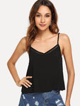 Crisscross Cut Out Detail Cami Top