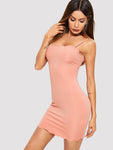 Form Fitting Scalloped Cami Dress