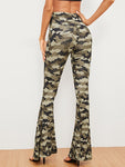 Flare Leg Camo Pants