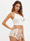 Cutout Crisscross Back Crop Cami Top