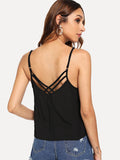 Crisscross Cut Out Detail Cami Top