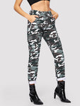 Camo Print Pocket Jeans