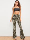 Flare Leg Camo Pants