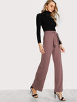 Self Tie Waist Palazzo Pants