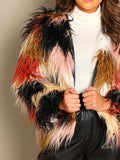 Colorful Faux Fur Coat