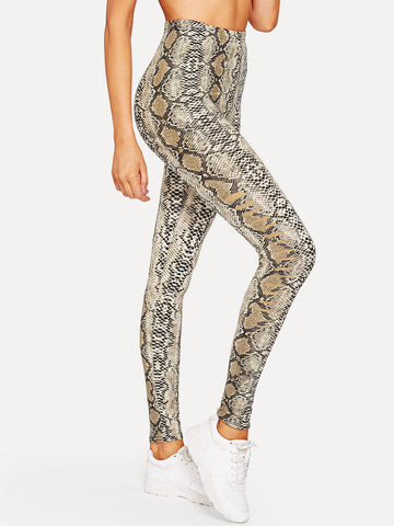 Snake Skin Print Leggings