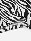 Zebra Pattern Bandeau & Slim Fitted Skirt Set